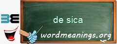 WordMeaning blackboard for de sica